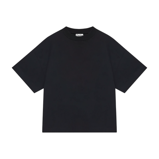BLACK crewneck TEE